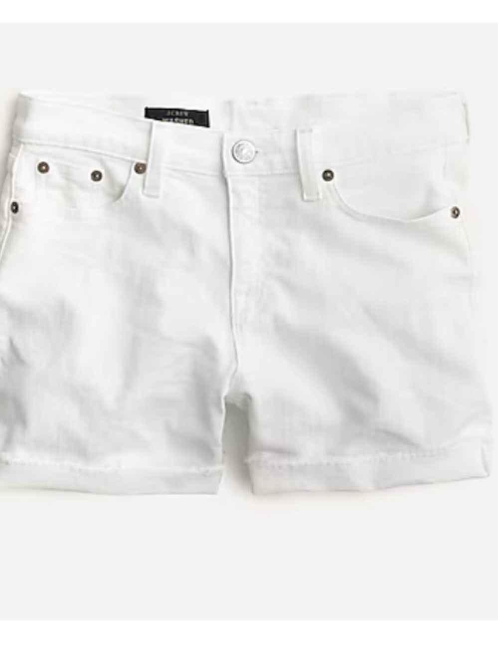 J. Crew White Denim Cutoff Shorts NWT size 25